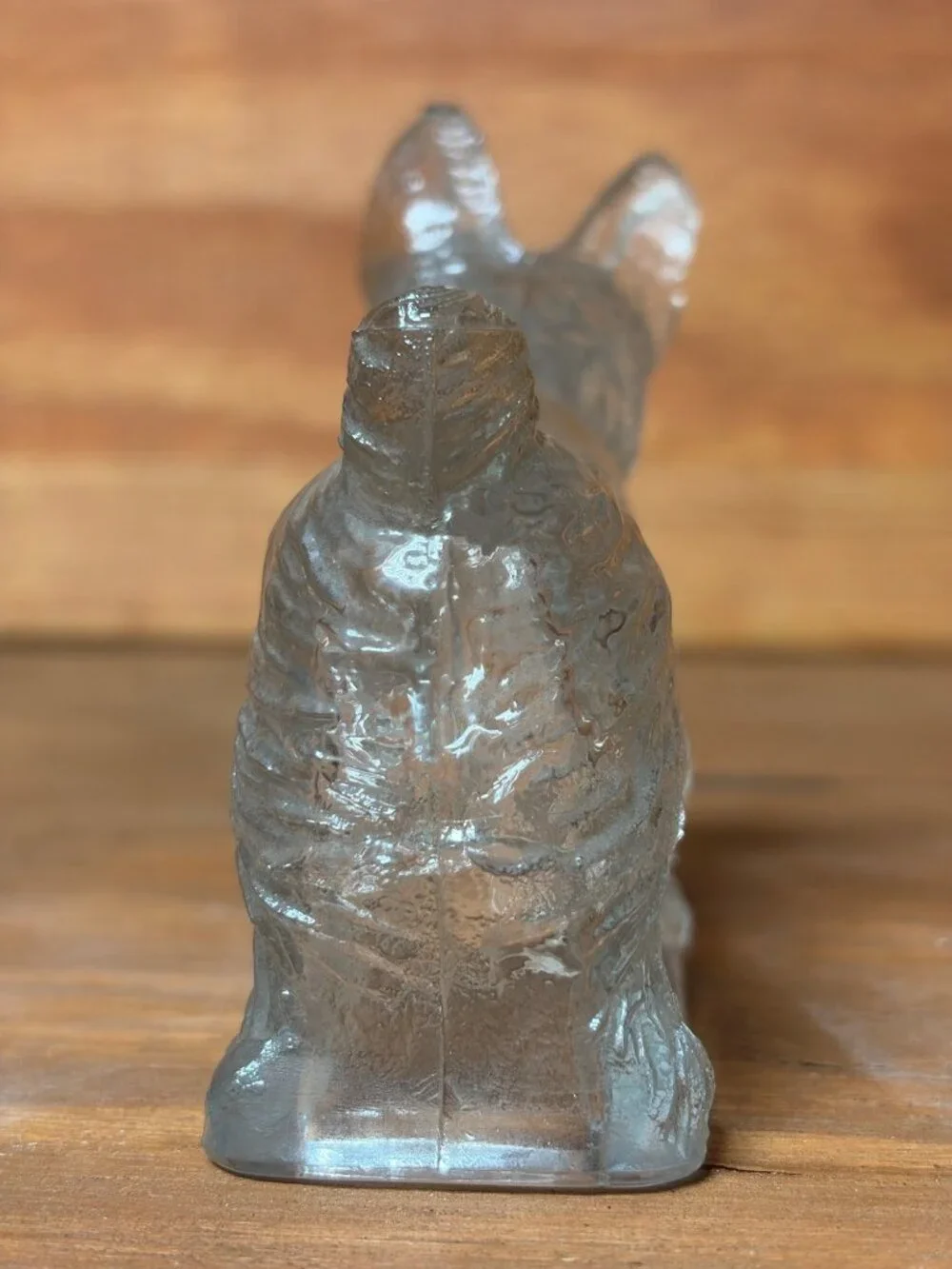 Vintage Clear Glass Scottie Dog Candy Container Figurine Scottish Terrier 1930s